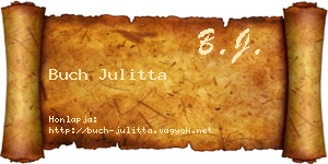 Buch Julitta névjegykártya